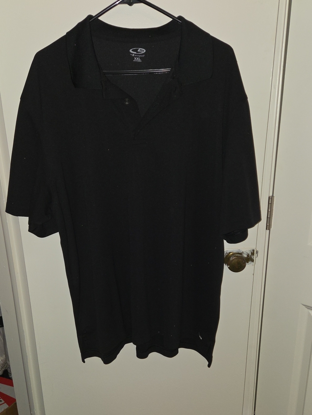 Champion Men's Black Polo Shirt - Short Sleeve Classic